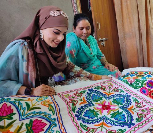 Urzeeba, Community mobiliser and field researcher with Yakjah in Kashmir. Credit: Ashima Kaul.