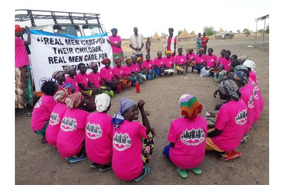 Members of the Mundri Women Protection Team in South Sudan. The women are advocates of non-violent conflict resolution mechanisms. Photo/Nonviolent Peace Force
