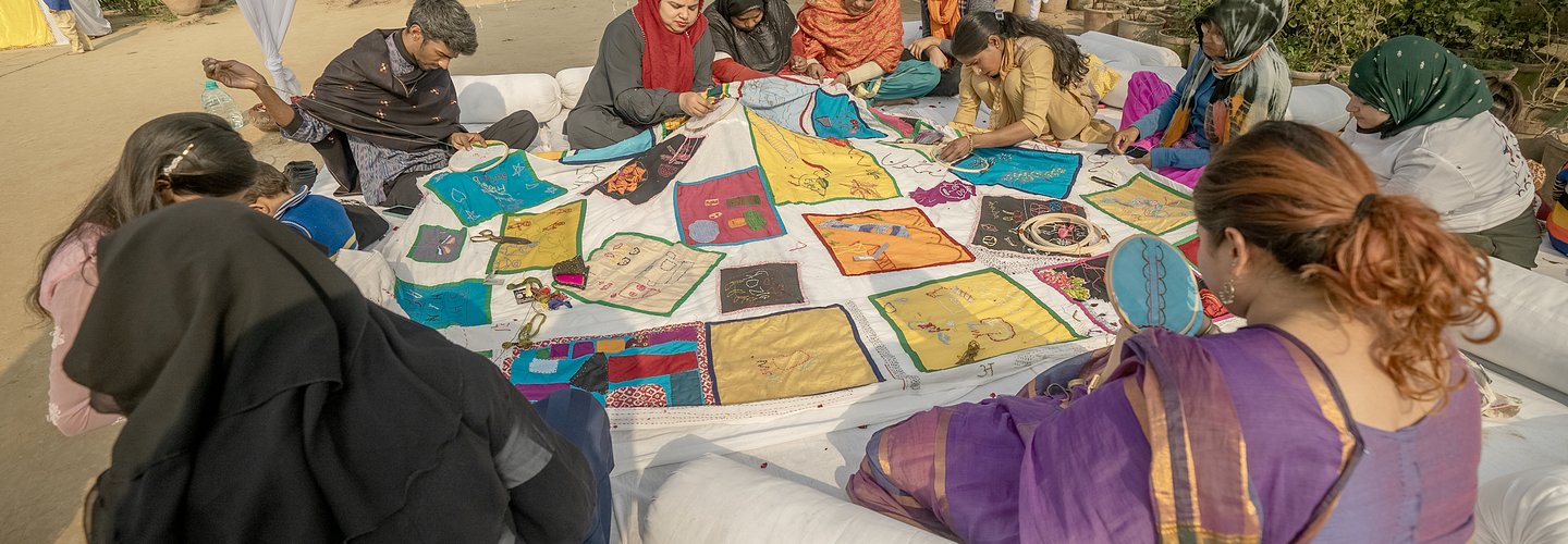 Love Lihaaf baithak at the community exhibition