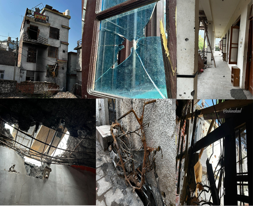 The face of the war in Poonch: images of some of the damage caused to people’s homes by the shelling.